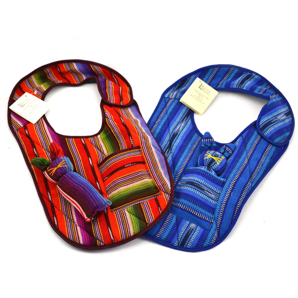 BUNNY BABY BIB HAND WOVEN IN GUATEMALA