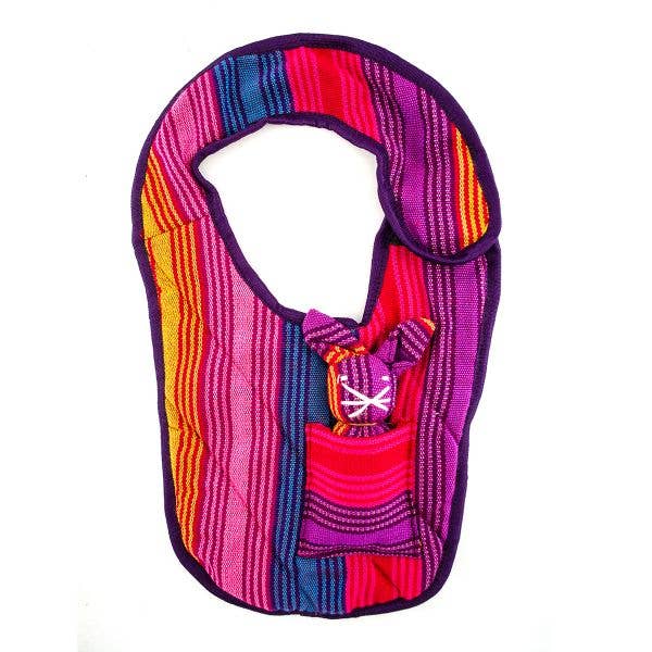 BUNNY BABY BIB HAND WOVEN IN GUATEMALA
