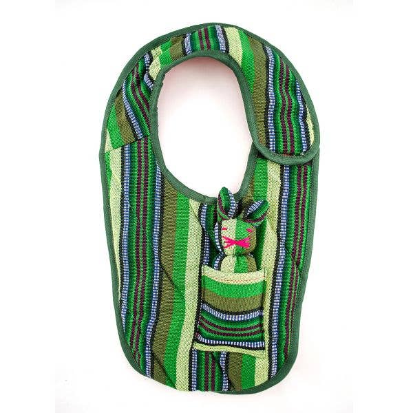 BUNNY BABY BIB HAND WOVEN IN GUATEMALA
