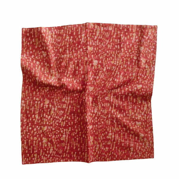 BARKHA ORANGE BLOCK PRINTED DINNER NAPKIN