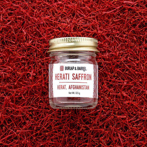 BURLAP & BARREL HERATI SAFFRON FROM AFGANISTAN .5g JAR