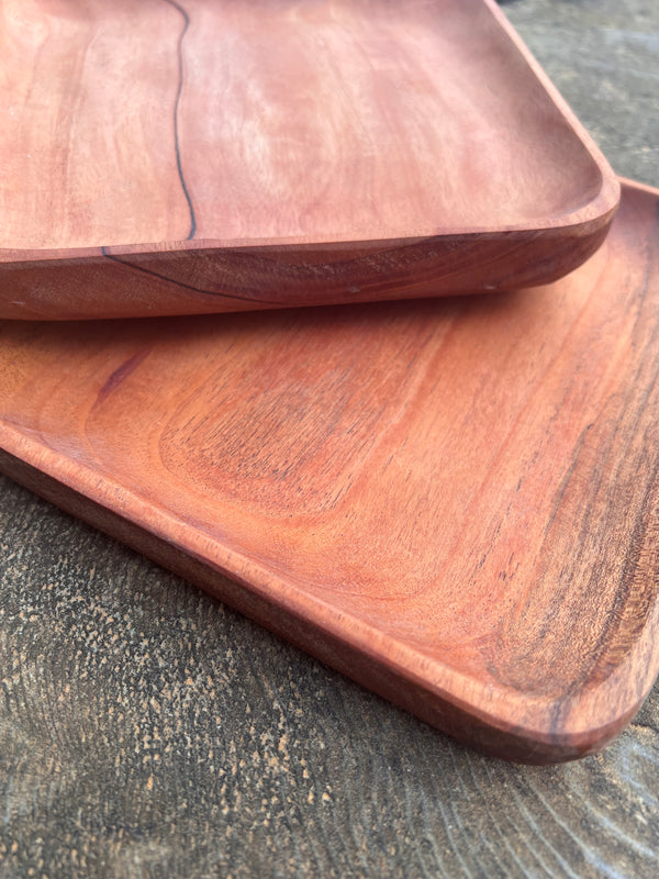 HAND CRAFTED WOOD APPETIZER PLATE  HAITI