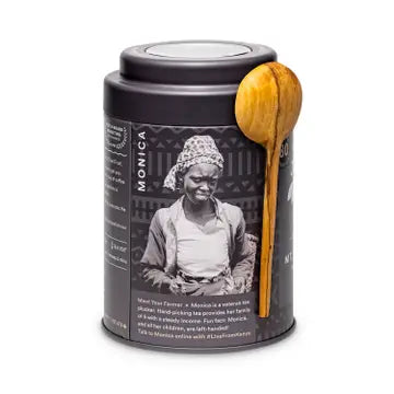 JUSTEA  MT KENYA LOOSE  BLACK TEA TIN WITH SPOON KENYA
