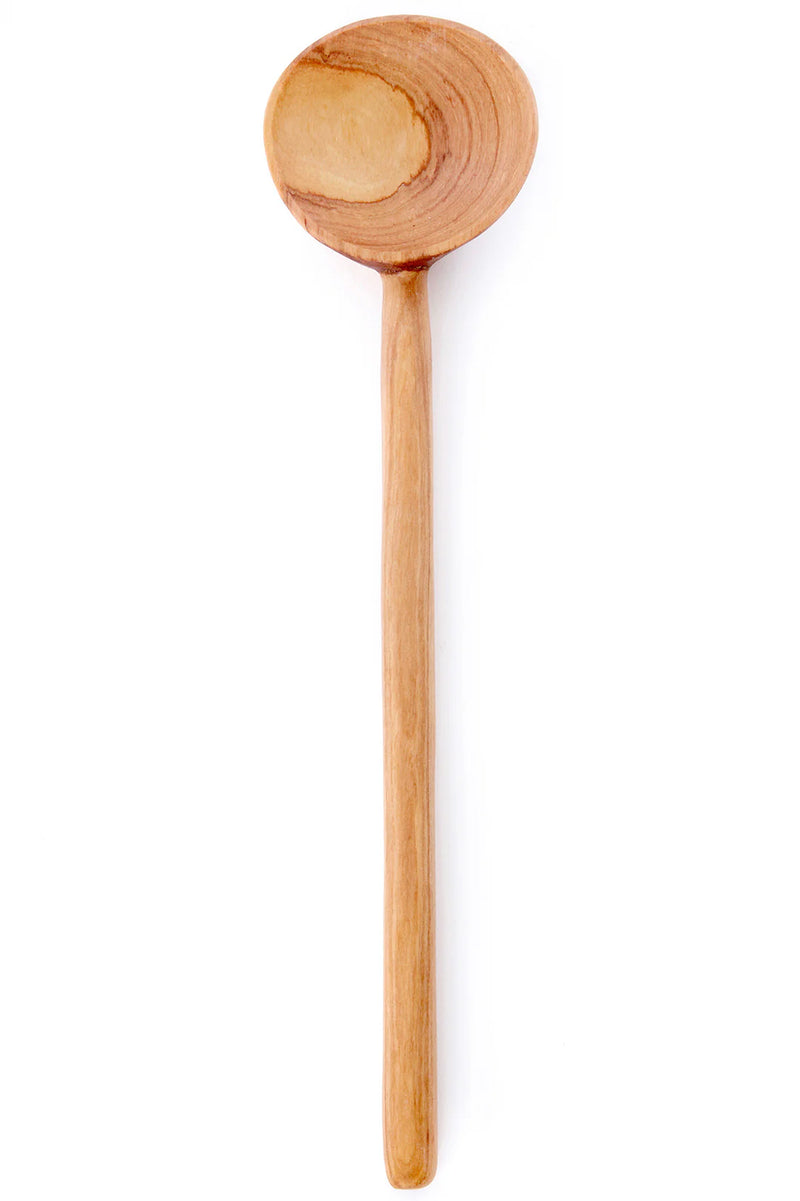 WILD OLIVE  WOOD LOLLIPOP ROUND COOKING SPOON KENYA