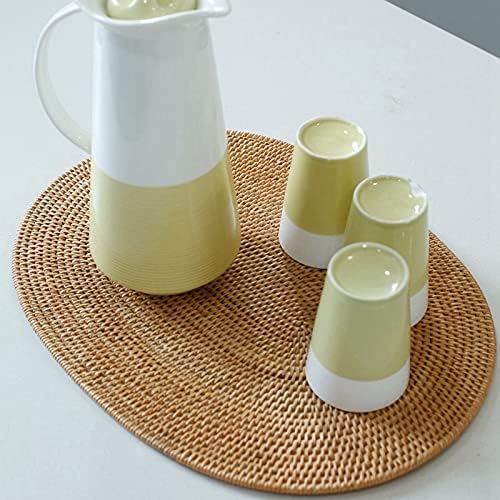 OVAL SHAPE RATTAN PLACEMAT HAND CARAFTED INDONESIA