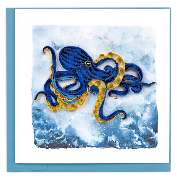 QUILLING CARD DEEP SEA OCTOPUS