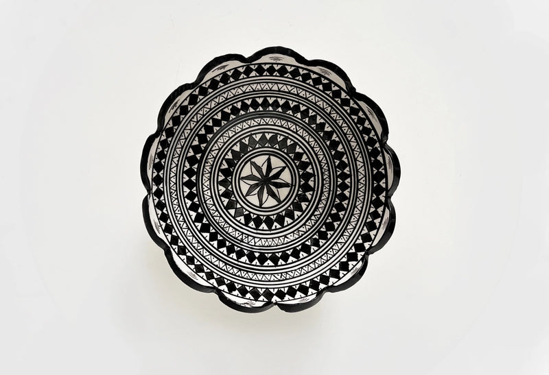 HAND PAINTED MOROCCAN CERAMIC NESTING BOWLS  SET OF 3