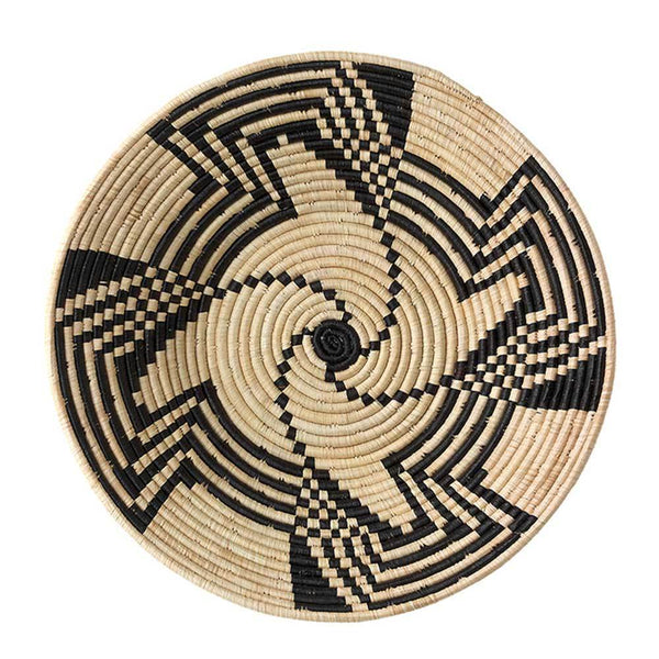 BLACK/CREAM SWIRL BASKET     UGANDA