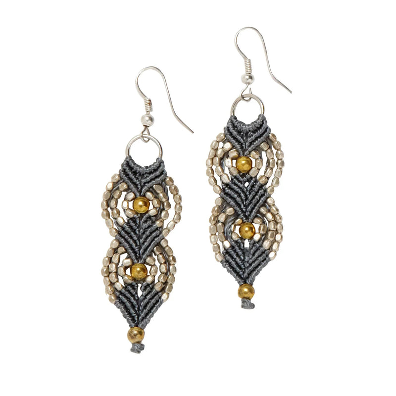 ENCHANTED PATHWAY MACRAME EARRINGS NEPAL