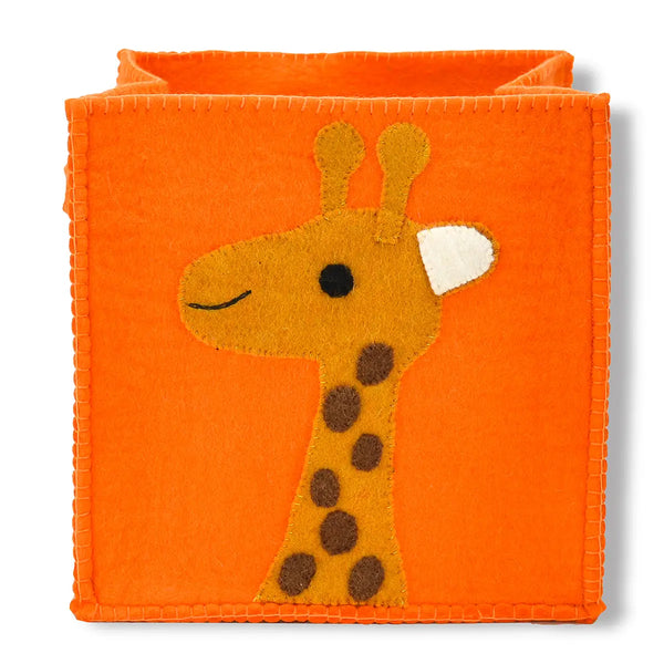 FELTED WOOL GIRAFFE TOY BOX  FROM NEPAL