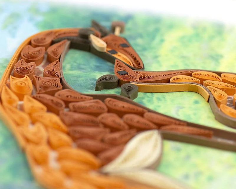 QUILLING CARD GIRAFFE DESIGN MADE IN VIETNAM