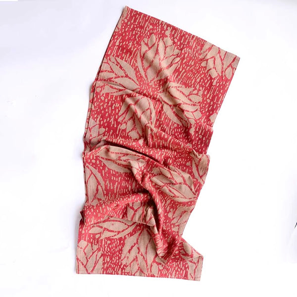 ICHCHA ROSETTE  BLOCK PRINTED TABLE RUNNER  INDIA