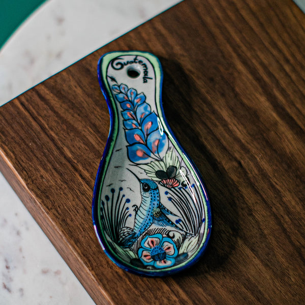 WILD BIRD HAND PAINTED SPOON REST GUATEMALA