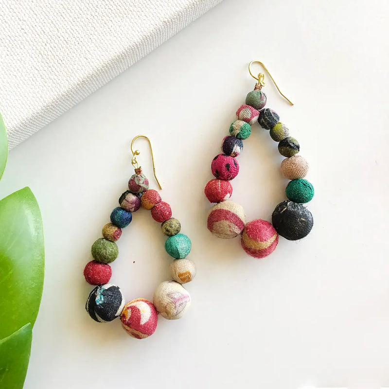 KANTHA TEARDROP EARRING INDIA