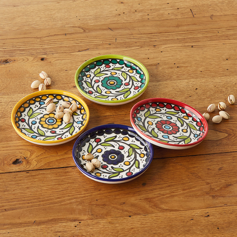 COLORFUL SET OF 4 APPETIZER DISHES