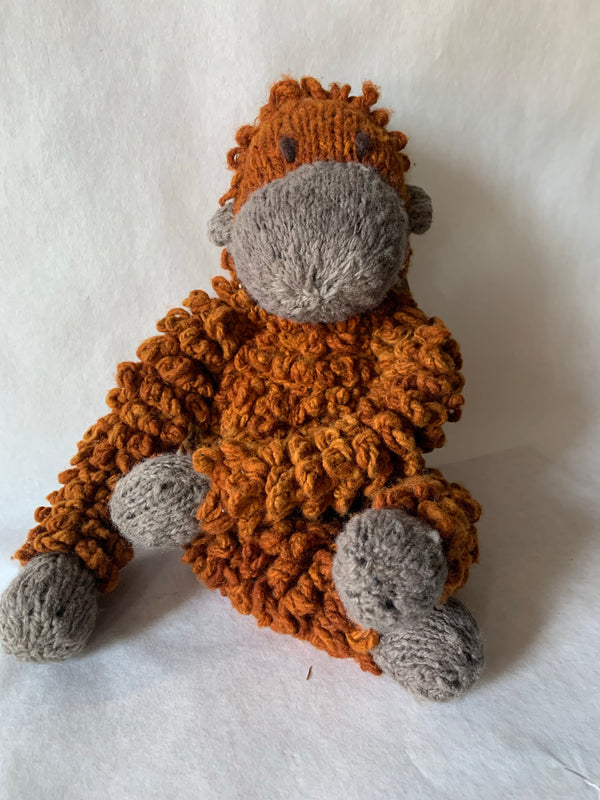 Hand knitted Orangutan