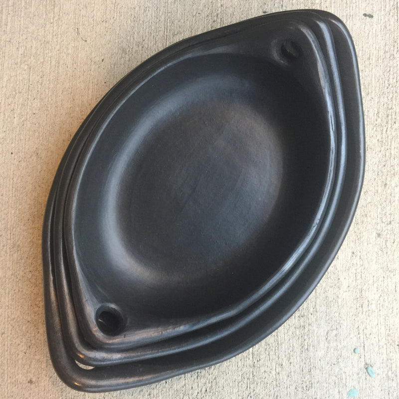 Black Clay Baking Dishes in three sizes