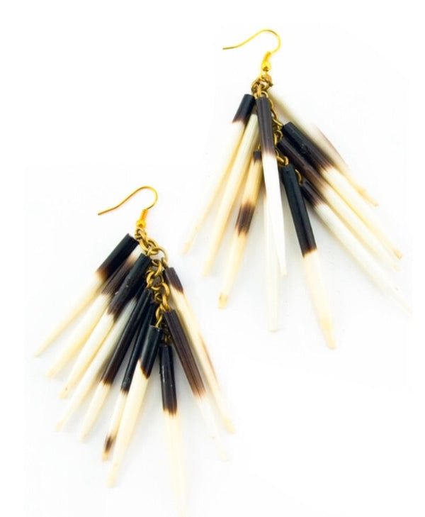 Porcupine Quill earrings from Kenya