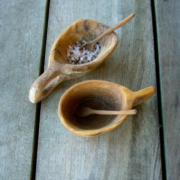 Salt cup and spoon from Kenya